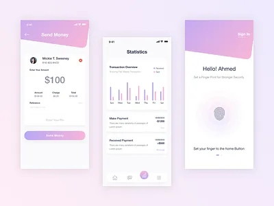 Financial App bank banking card budgeting calculator dashboard chart clean dashboard coin dashboard exchange contacts send money android finance financial finances financial product ui graph interaction ios management transaction ui mobile money ux token ui wallet