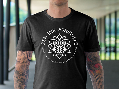 Zen Ink Tee asheville crest energy ink mandala metaphysical piercings tattoo tee tshirt zen