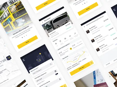 Cari Bus App Exploration dribbble gradient icon illustration ui uiux ux vector