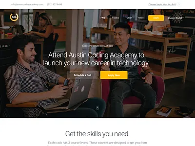 Wireframe for Coding School Homepage Redesign branding design educational ui ux web desgin