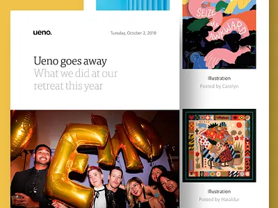 Ueno Newsletter: October 2, 2018 email design newsletter design