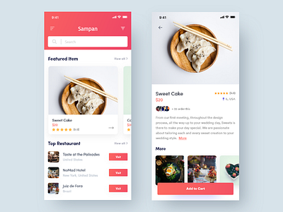 Food Delivery App UI android app app workflow icons brand clean interface design food delivery application food preference location interactive mobile app design mobile app experience prototype restaurant app static illustration ui user experience user interaction user interface ux workflow