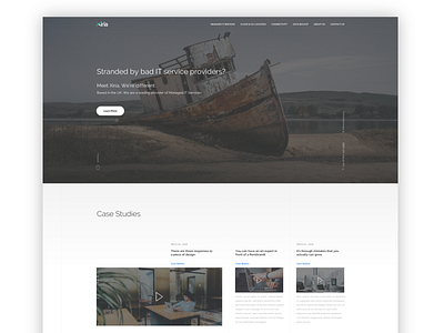Xiria Home Page clean home page web page minimal