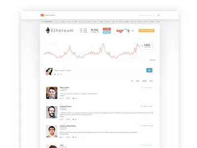 Cryptwits clean crypto crypto currency minimal social media design
