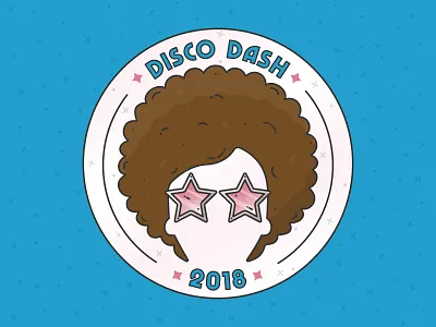 Disco Dash 2018 branding color colorful design disco graphic design illustration logo re brand retro vector vector illustration vintage