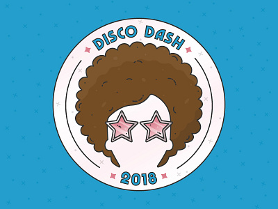 Disco Dash 2018 branding color colorful design disco graphic design illustration logo re brand retro vector vector illustration vintage