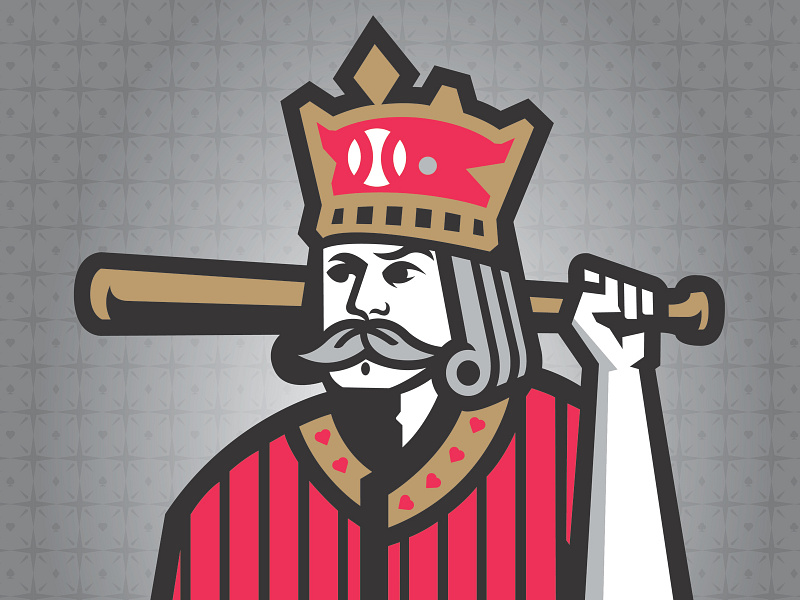 King of Baseball - 2018 Baseball Winter Meetings baseball bat crown hearts king logo milb playing card sports vegas