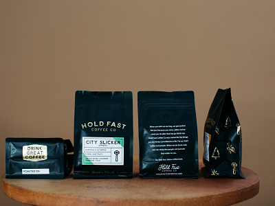 Hold Fast Packaging brand brand design brand identity coffee coffee bag coffee design coffee logo colorado colorado springs label label design packaging packing design sticker