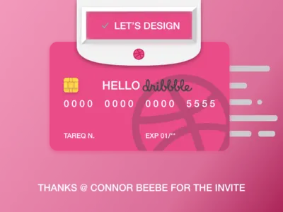 Hello Dribbble credit card credit card checkout first hello dribbble lets design
