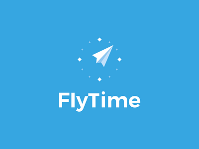 FlyTime Logo Project airlines aviation blue branding clever logo clock design icon identity logo logo design logo designer logo icon logo project paper plane plane sky smart logo smart logos time