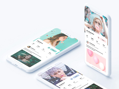 🎁 Freebies - Adobe XD app apps colors design dribbble icon interface ios minimal profile social app ui user ux web