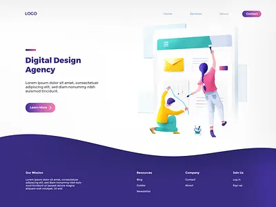 Digital Agency 2d agency agency branding designer digital design graphic design illustration illustrations logo ui ux vector