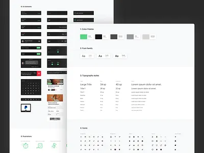 SPRT app styleguide app app brand assets black color palette design green guide guidelines illustration interface product styleguide symbols ui