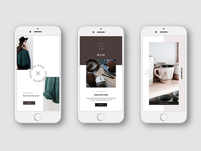 Handmade Instagram Stories And Posts brand creativemarket design etsy goashape handcraft handcrafted handmade instagram instagram post instagram stories layout minimal minimalistic photoshop presentation producer social socialmedia template