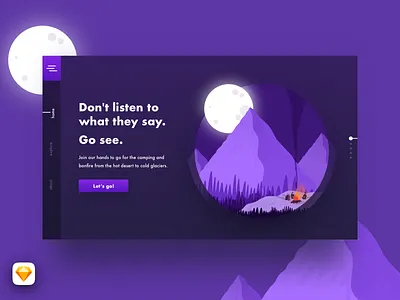 Day03 part 2 - Let's go and see the world - Concept UI graphic illustration landingpage procreate raster ui web