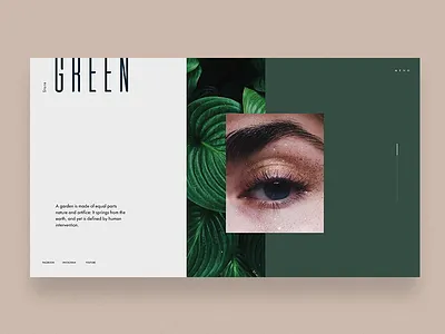 Fashion Store Homepage Concept clean color design green grid minimalism simple ui web website