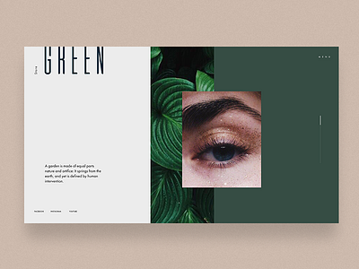 Fashion Store Homepage Concept clean color design green grid minimalism simple ui web website