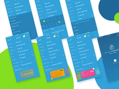 Payment | Mobile app bill payment blue card checkout credit credit card payment green mobile payment