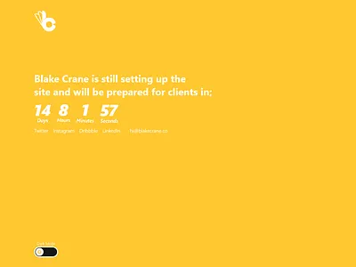 Daily UI - #014 & #015 - Countdown Timer & On / Off Switch countdown countdowntimer daily ui dailyui fullscreen onoff ui ux website