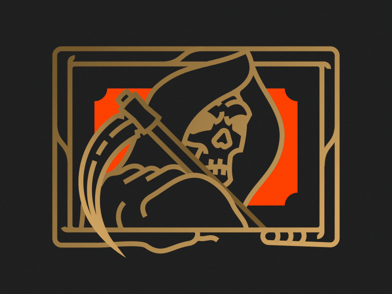 Grim Reaper design illustration inktober line art timelapse