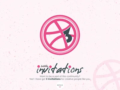 3 Dribbble Invitation debut draft giveaway invitation invite player