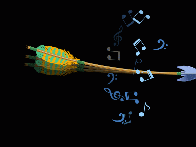 Arrow music - feeling good vibes animation arrow impact motion motion design