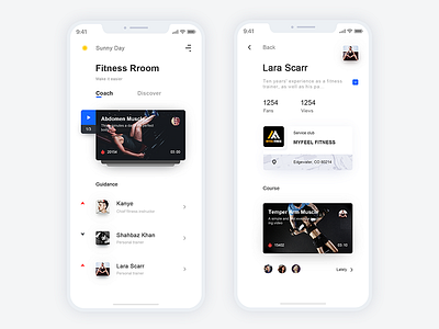 Fitness App Design app minimal ui ux