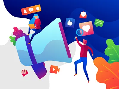 Effective marketing - illustration character design effective illustration landing landing page marketing marketing agency page web website