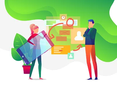 UX/UI design - illustration character design illustration landing landing page page ui ux ux design web website