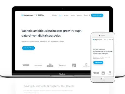 Digital Impact Website clean landing page minimal responsive ui uidesign ux uxdesign web design website