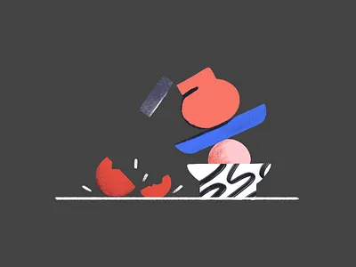 Something went wrong! 404 branding design editorial error illustration shapes textures ui vase