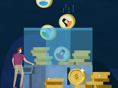 Live chat for business improves conversion agent blog blog design blog illustration coins design illustration illustrator photoshop stipple users