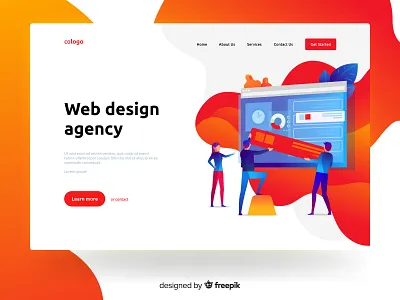 Web design agency - illustration agency character design illustration landing landing page page studio web website