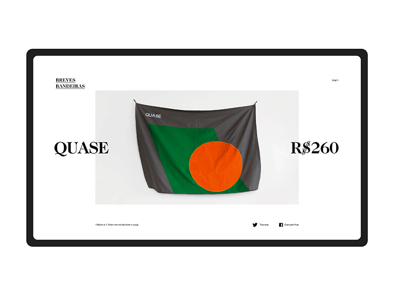 Breves Bandeiras - Auction Site black brazilian caslon countdown design font interface minimal serif type web
