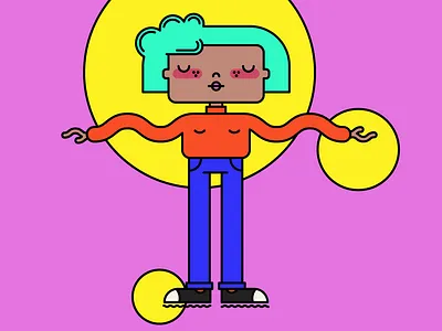 Don't get it twisted. blush cute freckles girl hair illustration pop yoga