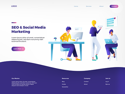 SEO Social 2d animation app branding colors flat design illustration illustrations infographics logo ui ux vector web