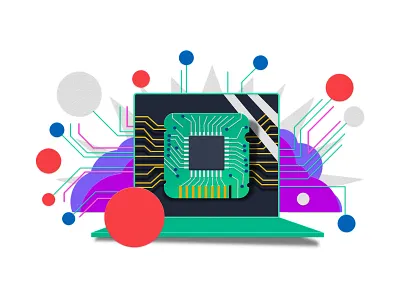 Laptop for Walmart digital illustration illustration laptop paper illustration tech walmart