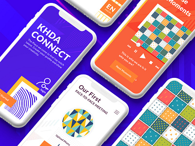 KHDA Connect abstract art app art clean creative colors content design flat gallery illustration logo logotype mobile app navigation site typogaphy ui uiux ux web