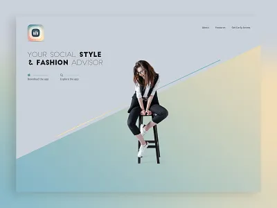 Fashion Advisor - Landing page fashion fashion app header homepage landing landing page ui ux web web page design website
