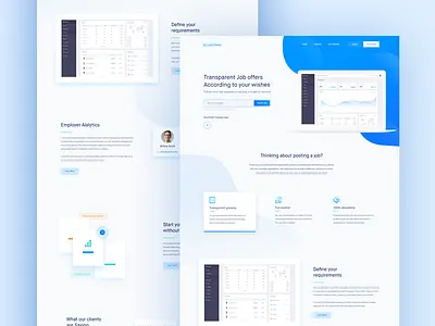 Job search & Candidate Hire Web application Website design candidate design divi employer hire hired hireexpart job jobsearch ui ui ux webapplication