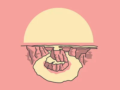 Grand Canyon - Horseshoe Bend illustration illustration design vector