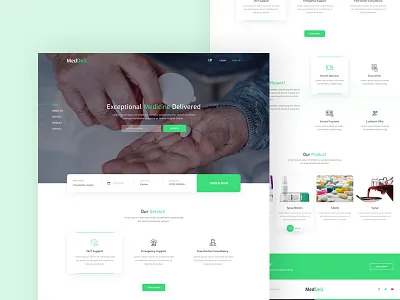 Medicine Delivery Website clean creative delivery delivery web design medical medicine minimal typography web website