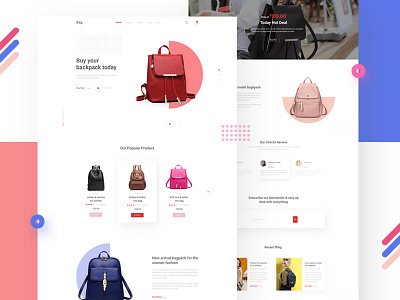 Product Landing Page animation app bag clean colorful design e commerce e commerce shop landing page landing page ui norde product landing page uiux webdesign website design