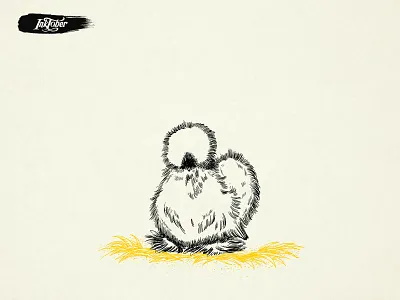 Day 5 Inktober 2018 chicken cute hay illustration inktober inktober2018 silkie