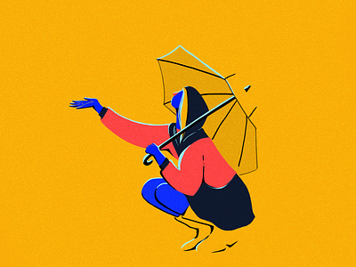 Lluvia character design girl illustration motion design photoshop