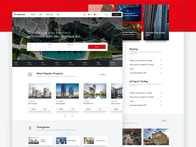Realty Turkey Website design landing page real estate realty typography ui ux web website