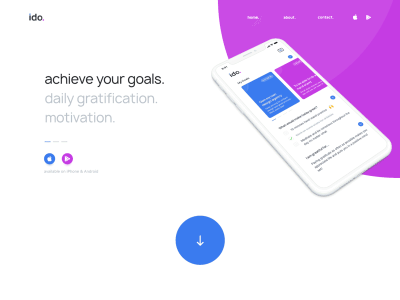 Landing Page Animation ae after affects animation color colour design emojis gif grid landing page layout loader mobile principle smooth typography ui ux web website