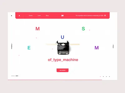 Museum Of Type Machine art design dribbbleshot interface museum typography ui uiux userexperiance ux web web ad webdesign