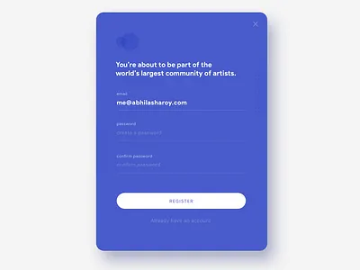 Sign Up - Daily UI 001 001 bold challenge dailyui dailyui 001 form log in modal window pop up purple register sign in signup signup page signupform simple ui