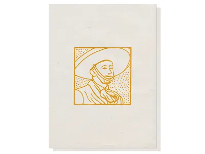 Mariachi bold guitar player hand drawn illustration ink logo mariachi mexican mexico neo trad vintage